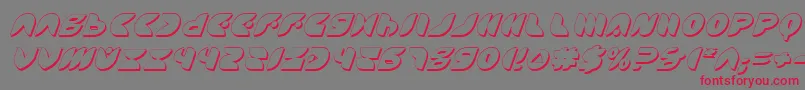 PuffAngelShadowItalic Font – Red Fonts on Gray Background