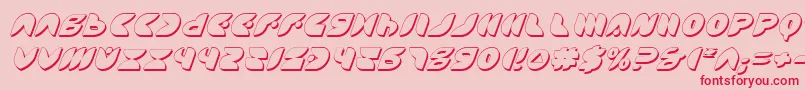 フォントPuffAngelShadowItalic – ピンクの背景に赤い文字