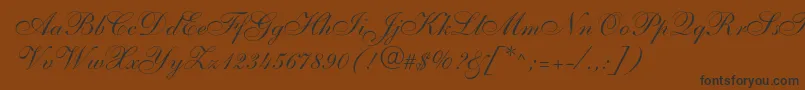 Shelley Font – Black Fonts on Brown Background