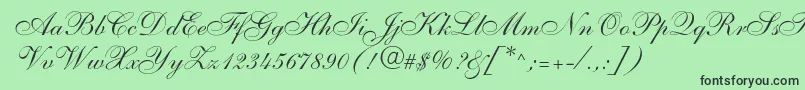 Shelley Font – Black Fonts on Green Background