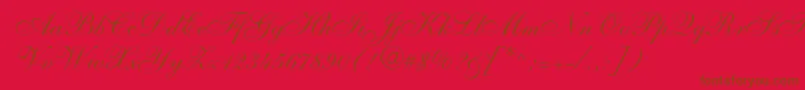 Shelley Font – Brown Fonts on Red Background