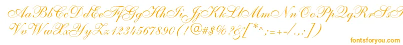Weitere Informationen zur Shelley-Schriftart Shelley-Schriftart – Orangefarbene Schriften