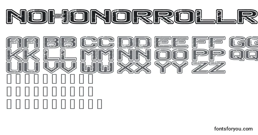 Schriftart NohonorrollRegular – Alphabet, Zahlen, spezielle Symbole