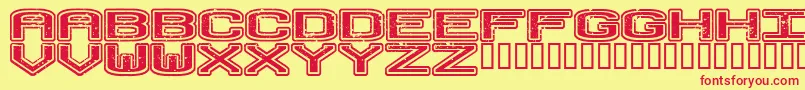NohonorrollRegular Font – Red Fonts on Yellow Background