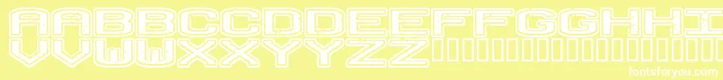 Fonte NohonorrollRegular – fontes brancas em um fundo amarelo