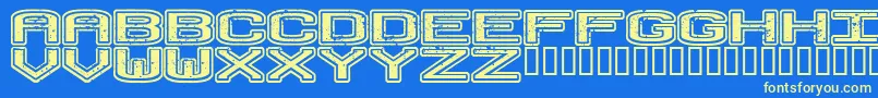NohonorrollRegular Font – Yellow Fonts on Blue Background