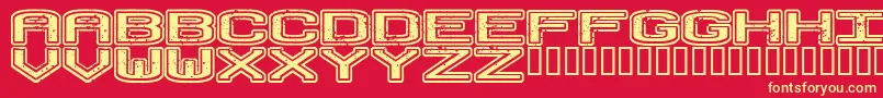Czcionka NohonorrollRegular – żółte czcionki na czerwonym tle