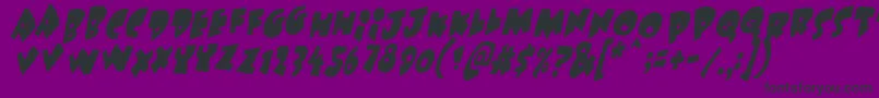 Underattackskew Font – Black Fonts on Purple Background