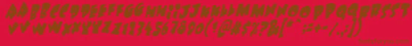 fuente Underattackskew – Fuentes Marrones Sobre Fondo Rojo