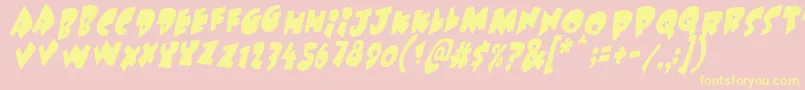 fuente Underattackskew – Fuentes Amarillas Sobre Fondo Rosa