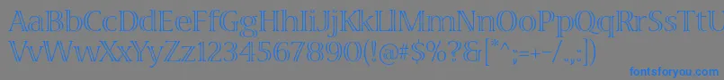 VivastdLight Font – Blue Fonts on Gray Background