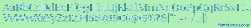 VivastdLight Font – Blue Fonts on Green Background