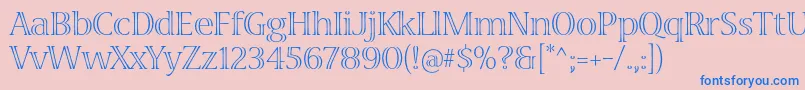 VivastdLight Font – Blue Fonts on Pink Background