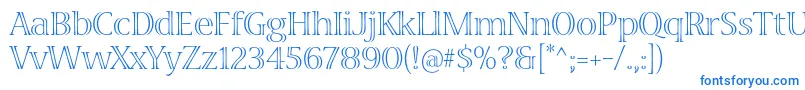 VivastdLight Font – Blue Fonts on White Background