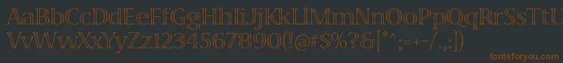 VivastdLight Font – Brown Fonts on Black Background