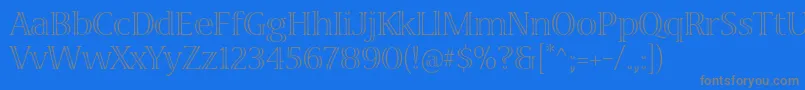 VivastdLight Font – Gray Fonts on Blue Background