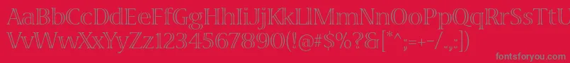 VivastdLight Font – Gray Fonts on Red Background