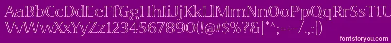 VivastdLight Font – Pink Fonts on Purple Background