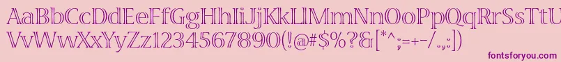 VivastdLight Font – Purple Fonts on Pink Background