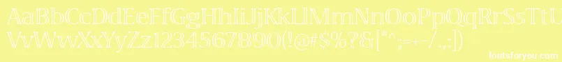 VivastdLight Font – White Fonts on Yellow Background