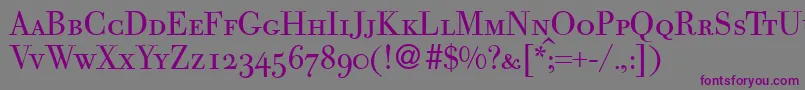 BodocapsdbNormal Font – Purple Fonts on Gray Background