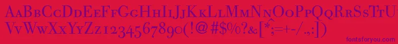 BodocapsdbNormal Font – Purple Fonts on Red Background
