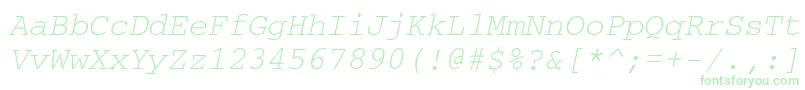 CourierkoicttItalic Font – Green Fonts