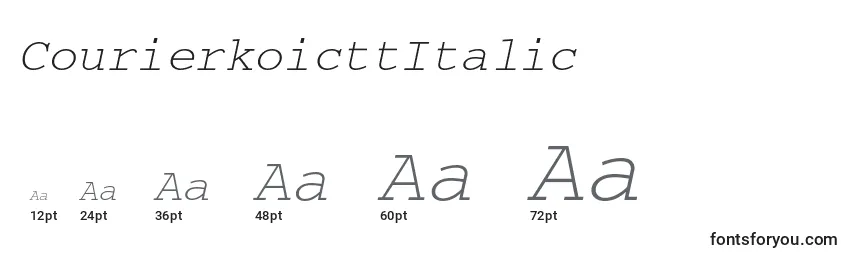 CourierkoicttItalic Font Sizes