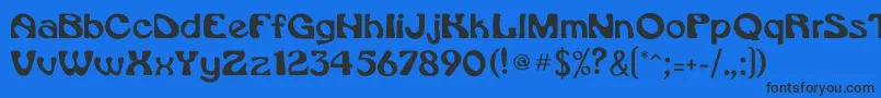 フォントDaytona – 黒い文字の青い背景