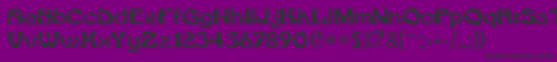 Шрифт Daytona – чёрные шрифты на фиолетовом фоне