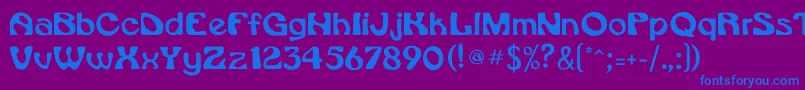 Daytona Font – Blue Fonts on Purple Background