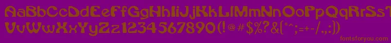 Daytona Font – Brown Fonts on Purple Background