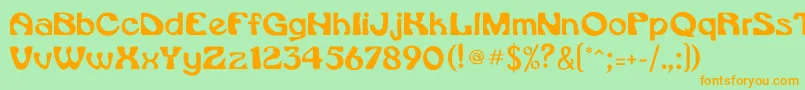 Daytona Font – Orange Fonts on Green Background