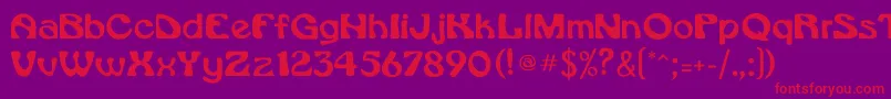 Daytona Font – Red Fonts on Purple Background