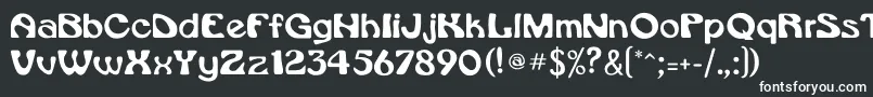 Daytona Font – White Fonts on Black Background