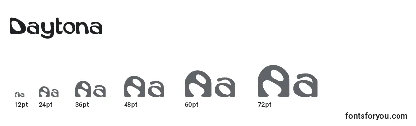 Daytona Font Sizes