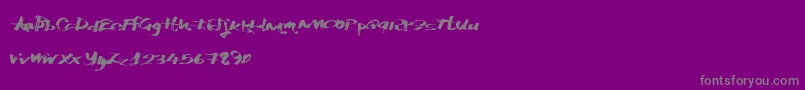 Katchymarkers Font – Gray Fonts on Purple Background