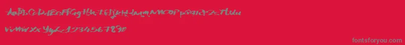 Katchymarkers Font – Gray Fonts on Red Background