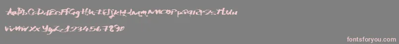 Katchymarkers Font – Pink Fonts on Gray Background