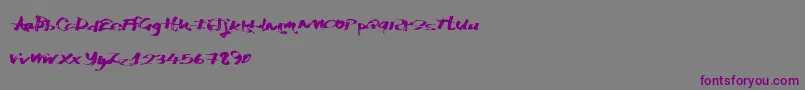 Katchymarkers Font – Purple Fonts on Gray Background