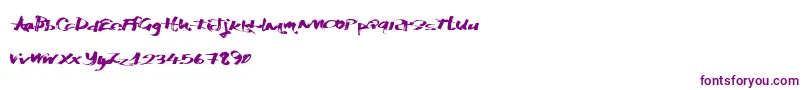 Katchymarkers-Schriftart – Violette Schriften auf weißem Hintergrund