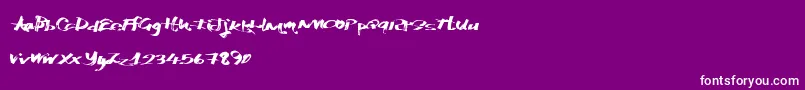 Katchymarkers Font – White Fonts on Purple Background
