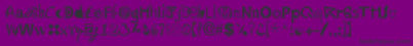 Mailart Font – Black Fonts on Purple Background