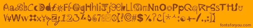 Mailart Font – Brown Fonts on Orange Background