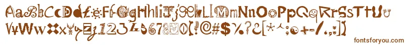 Mailart Font – Brown Fonts on White Background