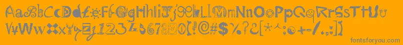 Mailart Font – Gray Fonts on Orange Background