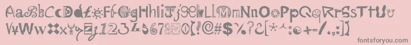 Mailart Font – Gray Fonts on Pink Background