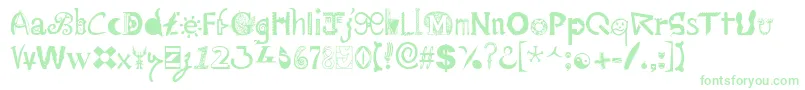 Mailart Font – Green Fonts on White Background