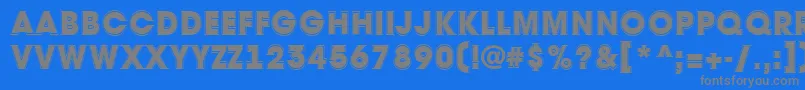 フォントAvant33 – 青い背景に灰色の文字