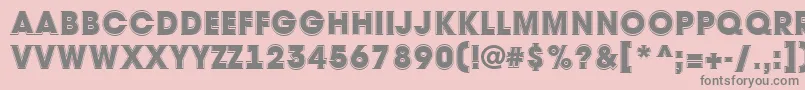 フォントAvant33 – ピンクの背景に灰色の文字